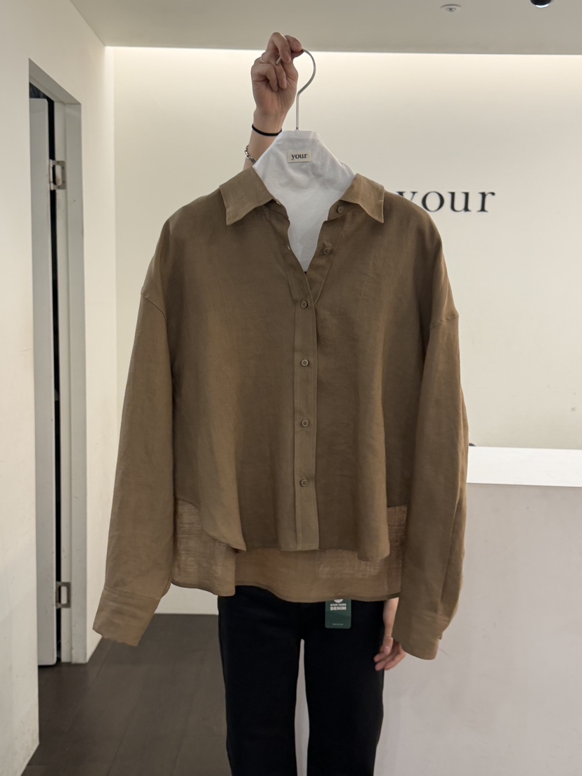 YOUR-P韓國代購女士新款職業人氣休閑熱賣襯衫蕾絲衫亞麻布YOUR-P襯衫/蕾絲衫圖色6