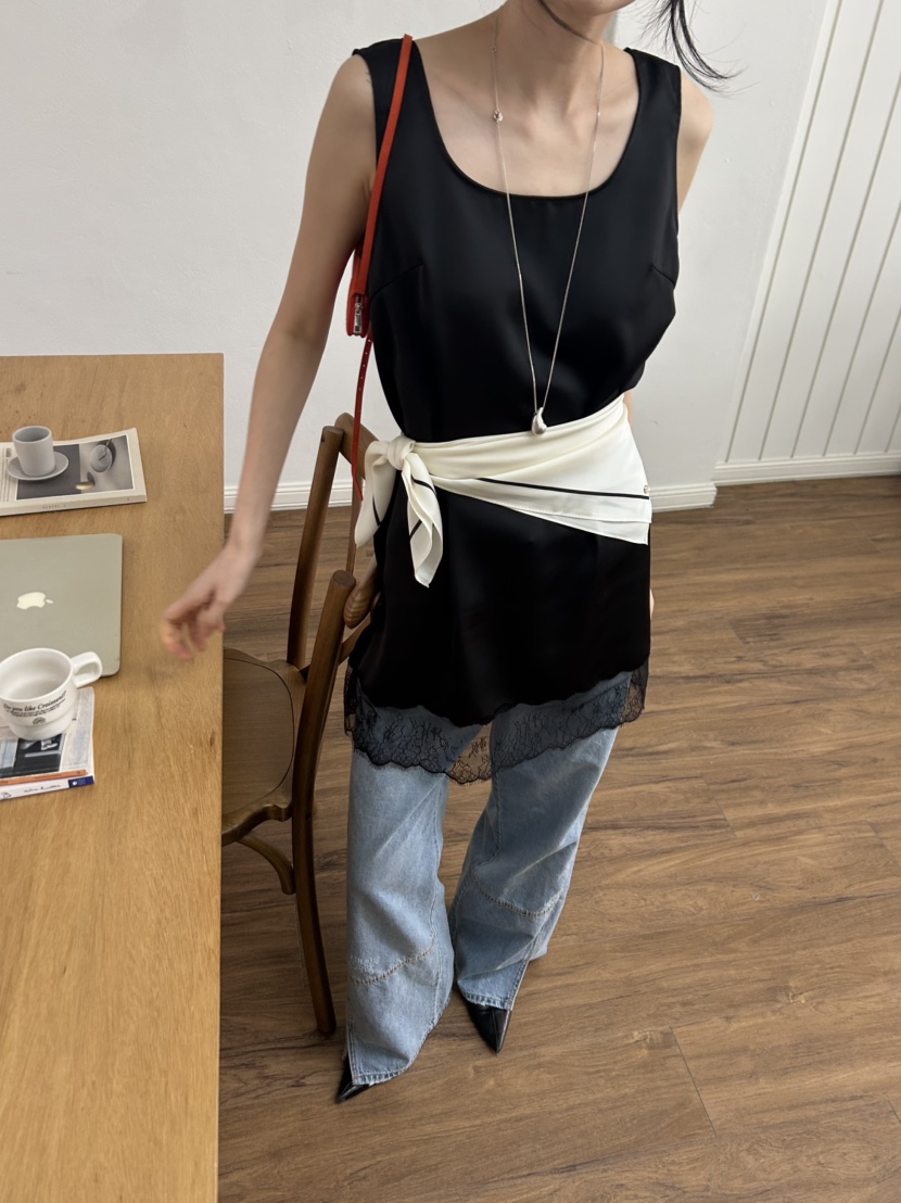 ME MO韓國代購女裝新品熱賣人氣推薦真品26春夏連衣裙緞面ME MO連衣裙