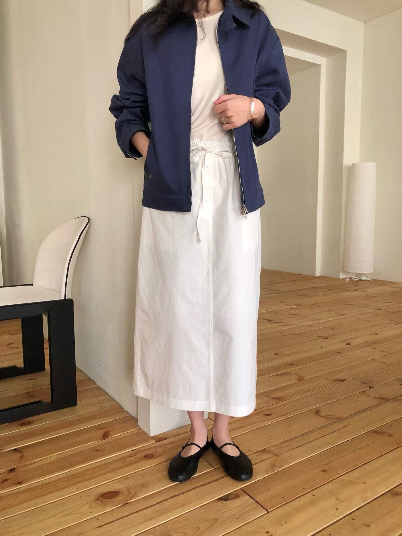 WEATHER東大門直郵女裝新品26春夏休閑推薦真品人氣長裙紐扣GOBSLMURI-ot長裙