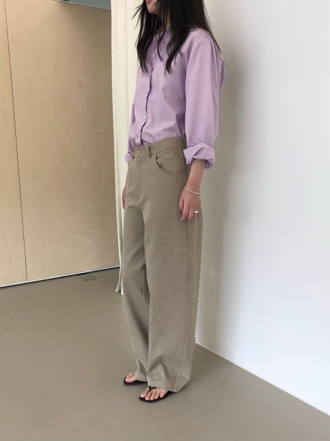 WEATHER韓國直郵女士新品真品休閑26春夏推薦人氣職業休閑褲GOBSLMURI-ot休閑褲