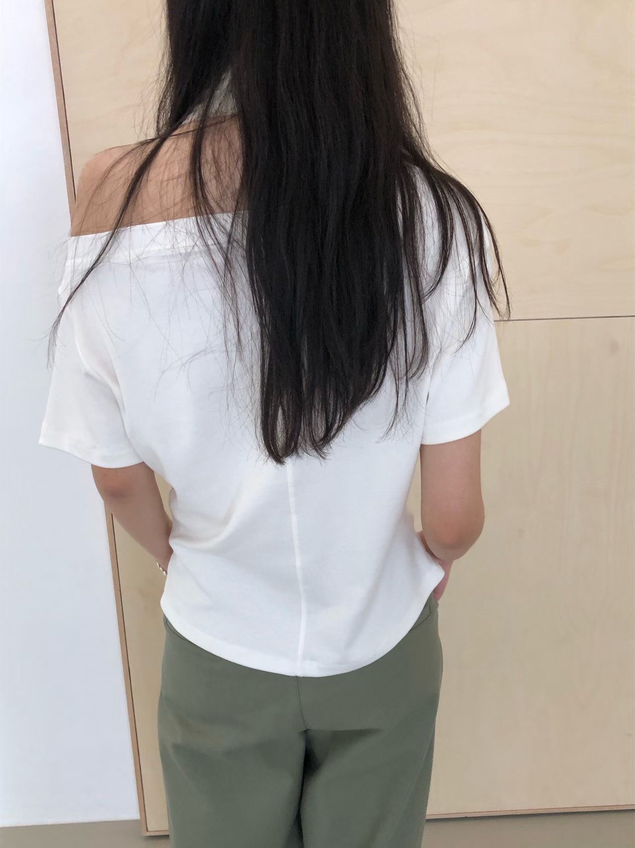 WEATHER東大門實拍女士新品26春夏推薦熱賣休閑職業T恤露肩GOBSLMURI-otT恤