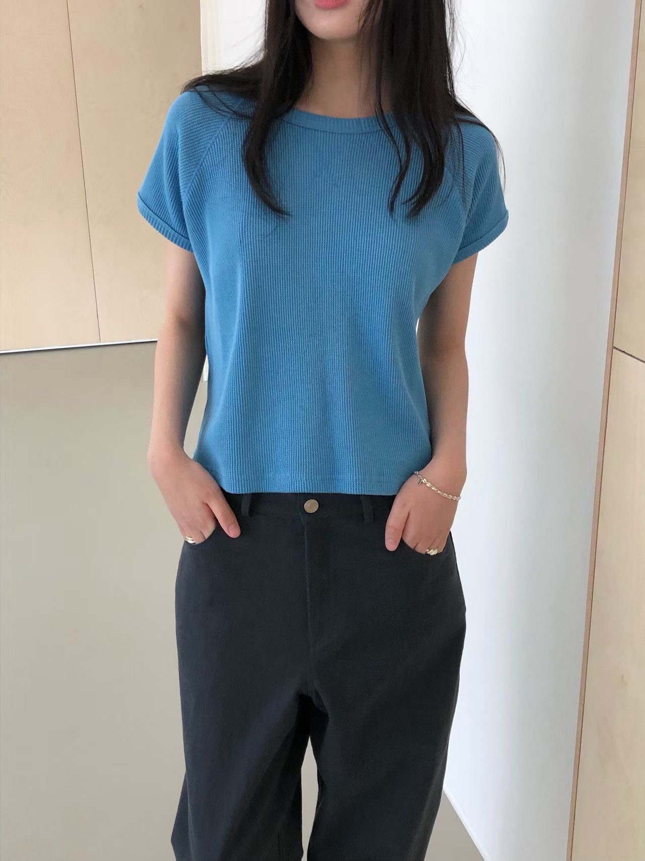 WEATHER韓國直郵女裝新品26春夏休閑真品熱賣人氣推薦T恤GOBSLMURI-otT恤圖色2