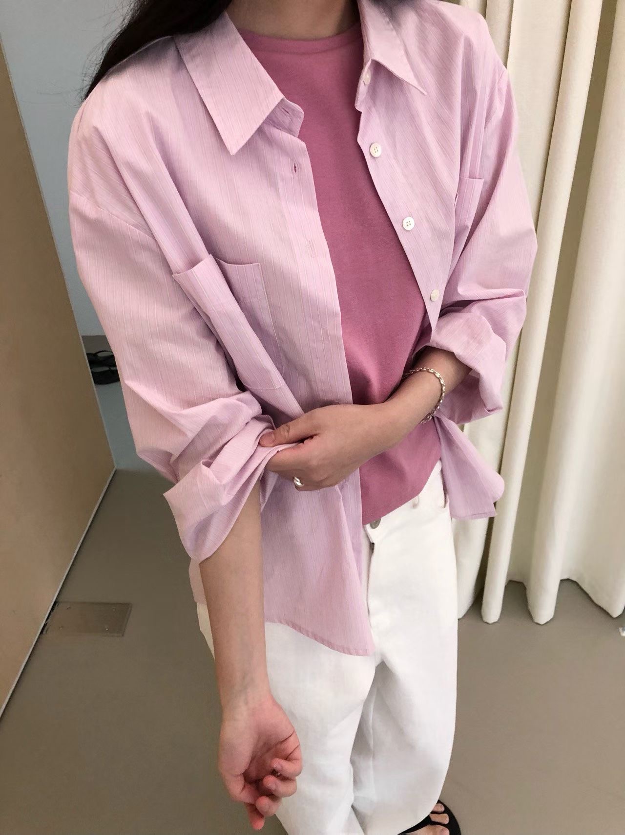 WEATHER東大門直郵女裝新款推薦職業時尚襯衫蕾絲衫不含內搭GOBSLMURI-ot襯衫/蕾絲衫