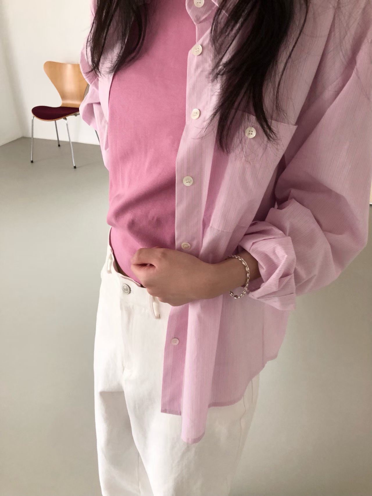 WEATHER東大門直郵女裝新款推薦職業時尚襯衫蕾絲衫不含內搭GOBSLMURI-ot襯衫/蕾絲衫