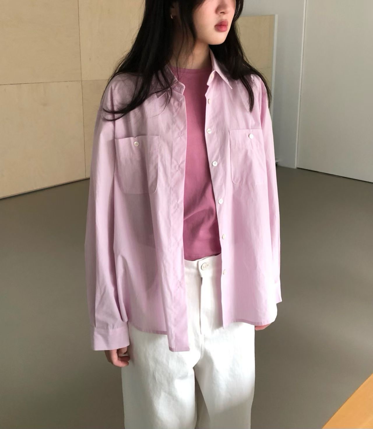 WEATHER東大門直郵女裝新款推薦職業時尚襯衫蕾絲衫不含內搭GOBSLMURI-ot襯衫/蕾絲衫圖色2