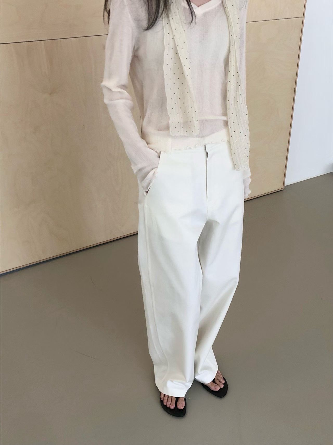 WEATHER東大門代購女裝新品26春夏休閑真品熱賣休閑褲天絲GOBSLMURI-ot休閑褲