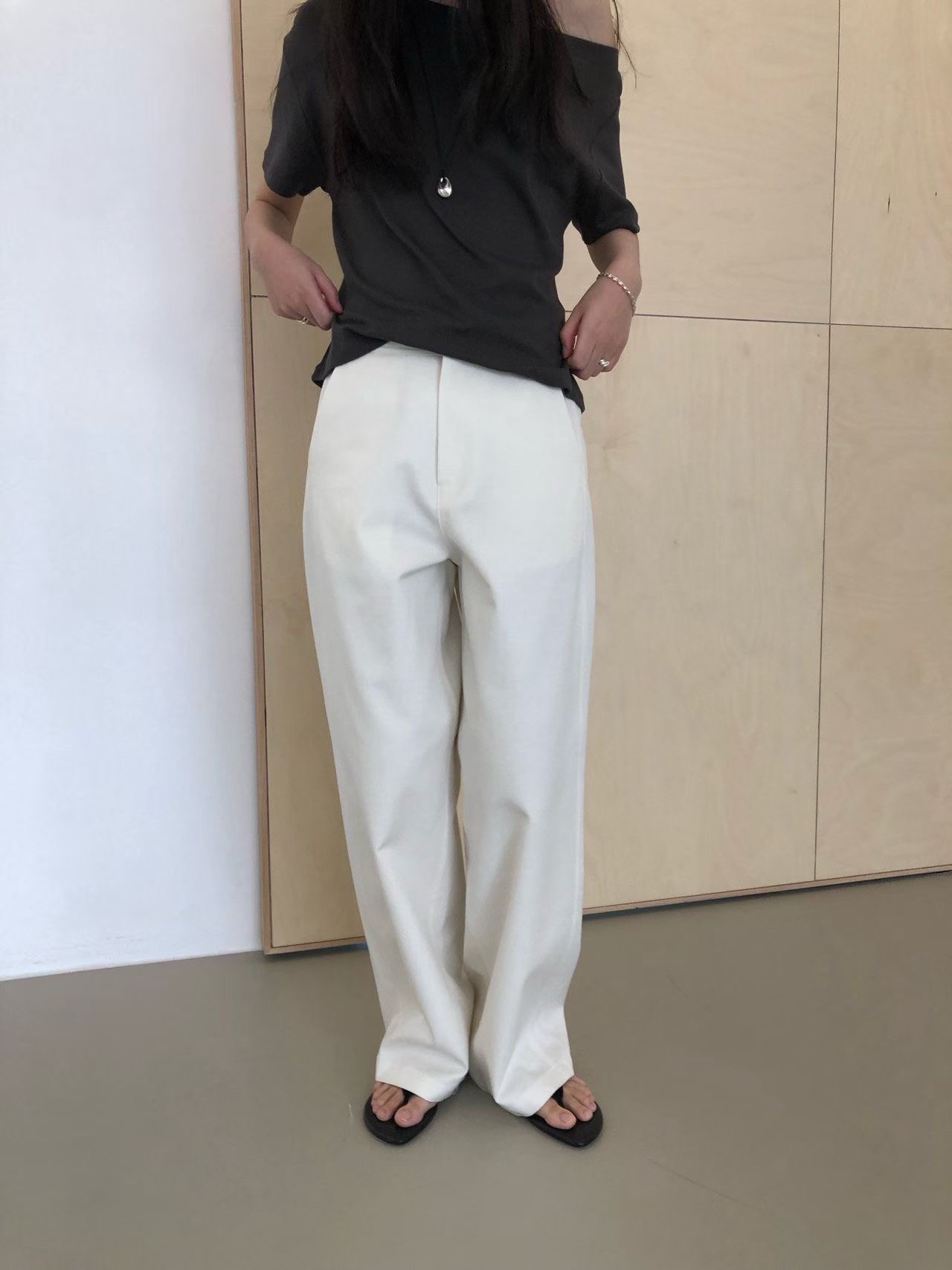 WEATHER東大門代購女裝新品26春夏休閑真品熱賣休閑褲天絲GOBSLMURI-ot休閑褲