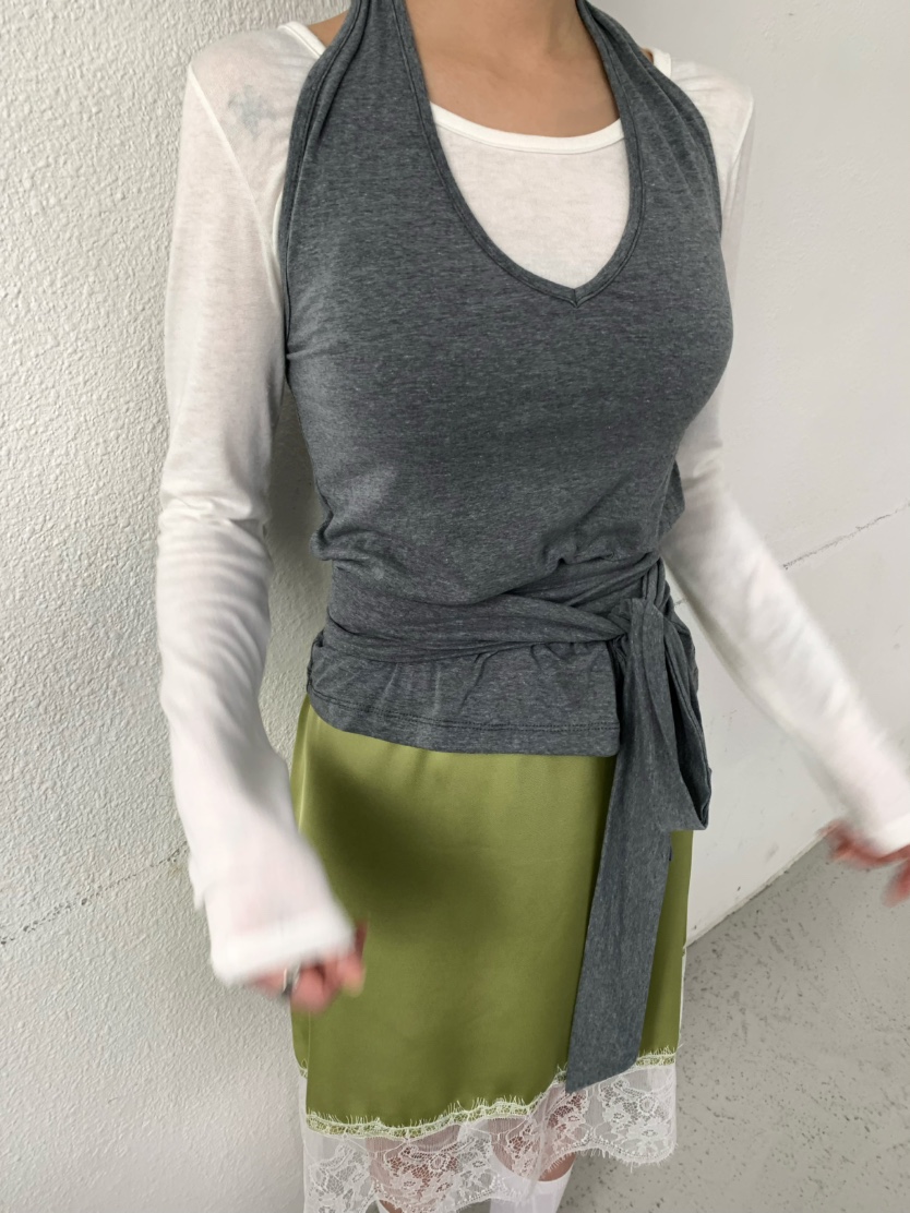 X-MOOD韓國代購女士新品真品26春夏休閑職業人氣吊帶背心X-MOOD吊帶/背心