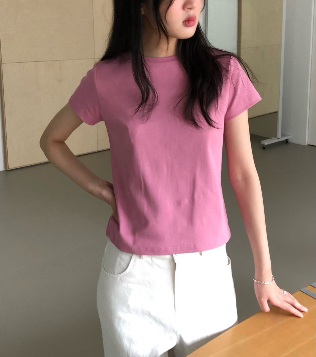 WEATHER韓國直郵女士新品休閑職業人氣真品熱賣時尚26春夏T恤GOBSLMURI-otT恤圖色1