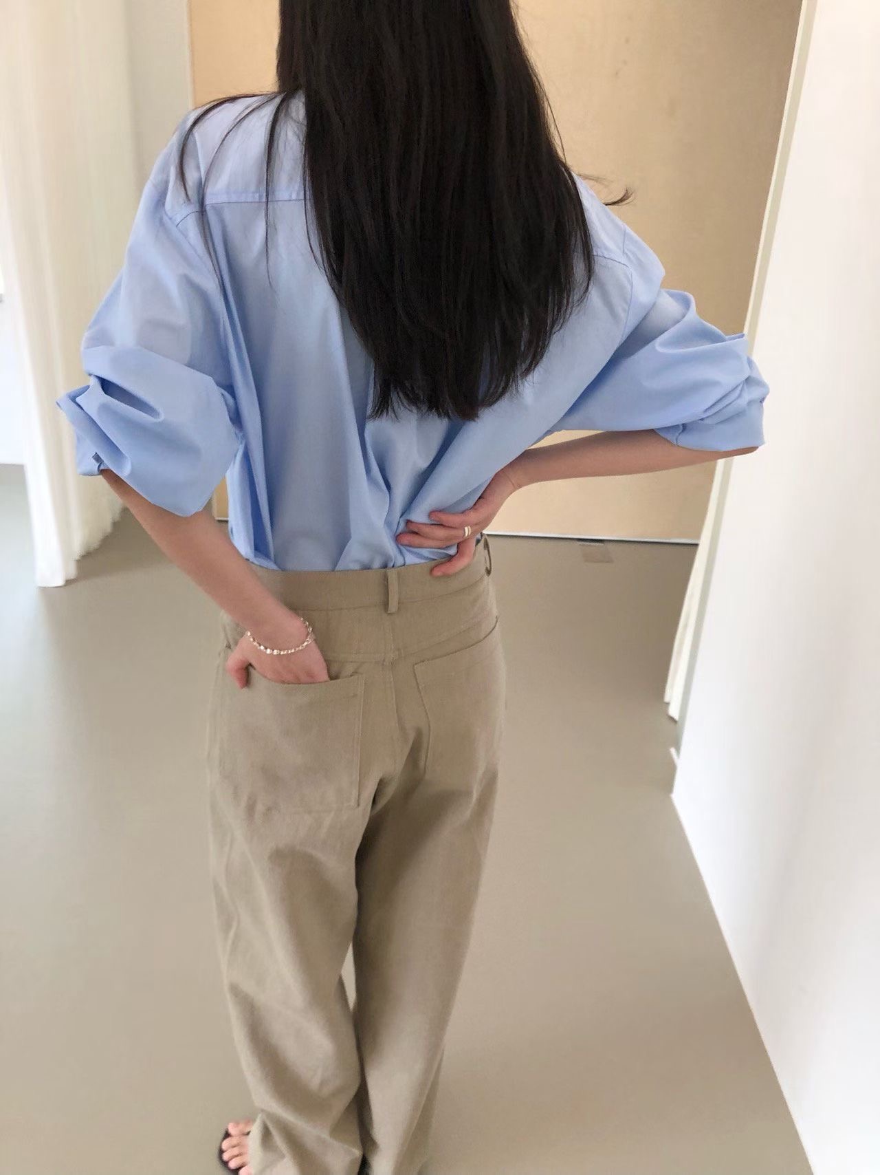 WEATHER東大門直郵女裝新品時尚推薦人氣26春夏襯衫蕾絲衫纖維GOBSLMURI-ot襯衫/蕾絲衫