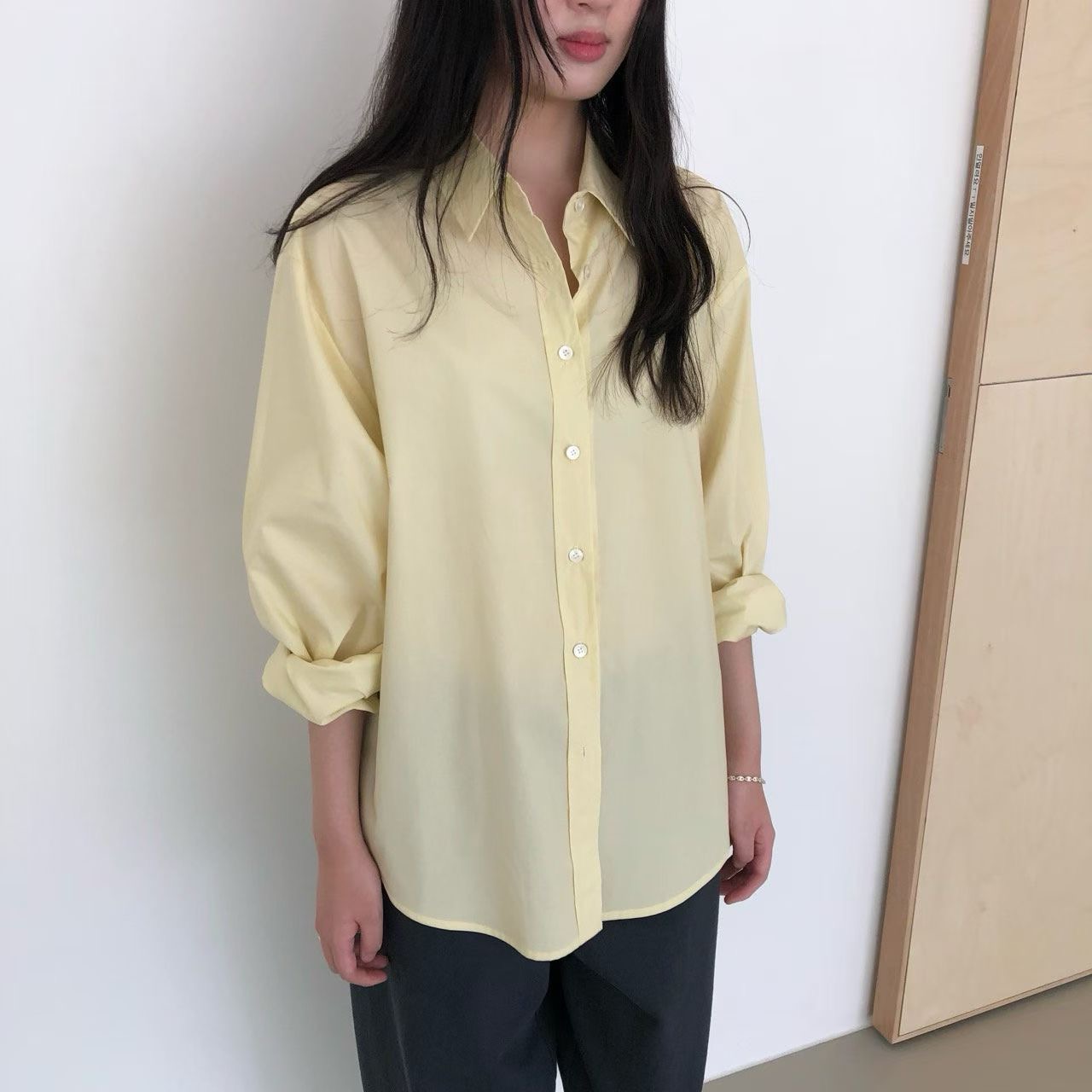 WEATHER東大門直郵女裝新品時尚推薦人氣26春夏襯衫蕾絲衫纖維GOBSLMURI-ot襯衫/蕾絲衫圖色3