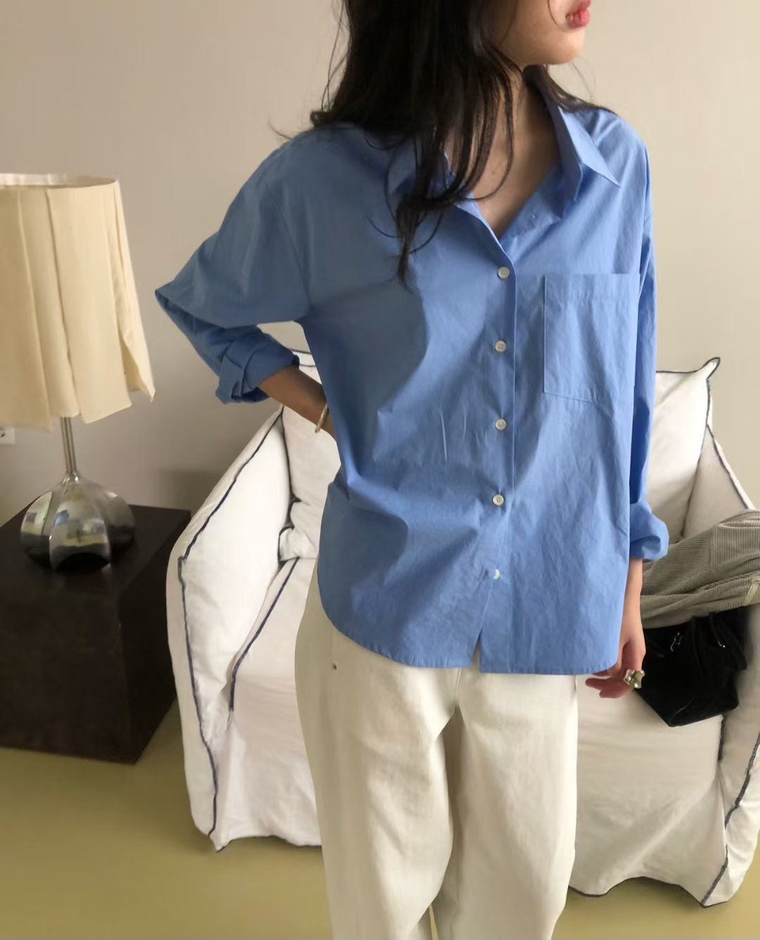 WEATHER韓國代購女士新款真品休閑推薦職業熱賣襯衫蕾絲衫GOBSLMURI-ot襯衫/蕾絲衫