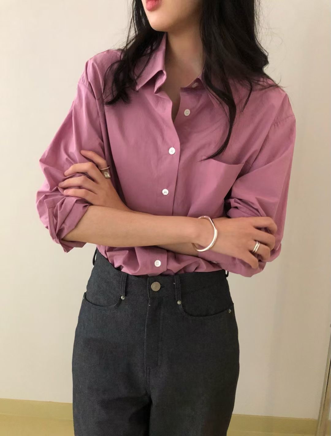 WEATHER韓國代購女士新款真品休閑推薦職業熱賣襯衫蕾絲衫GOBSLMURI-ot襯衫/蕾絲衫圖色1