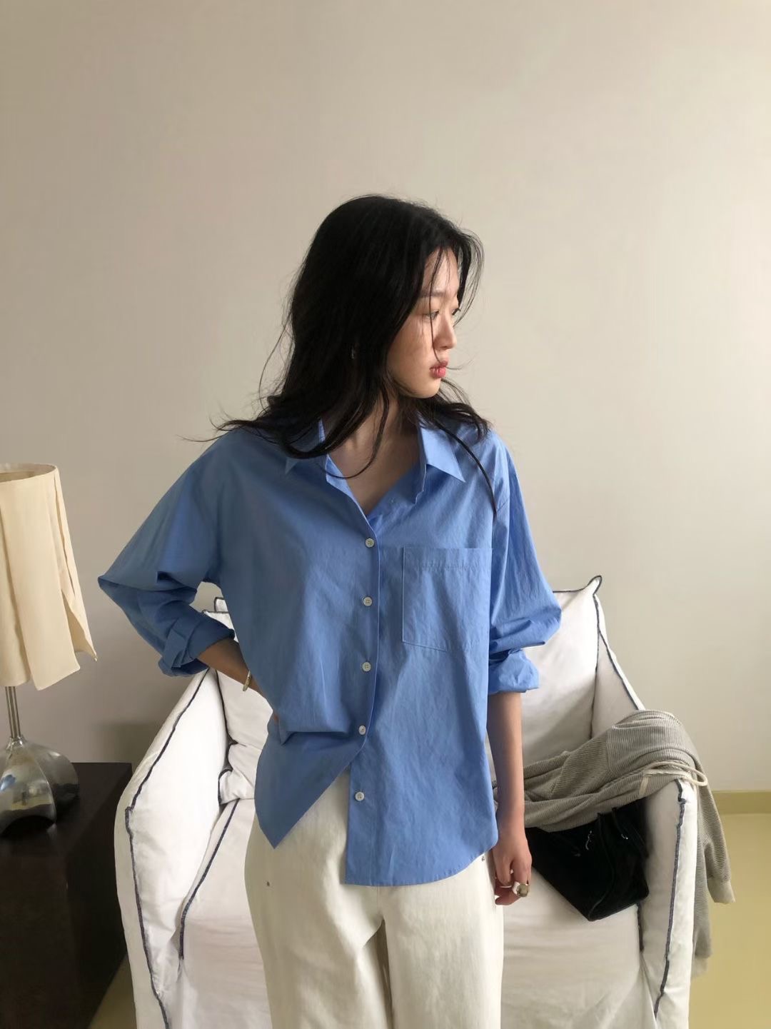 WEATHER韓國代購女士新款真品休閑推薦職業熱賣襯衫蕾絲衫GOBSLMURI-ot襯衫/蕾絲衫圖色2