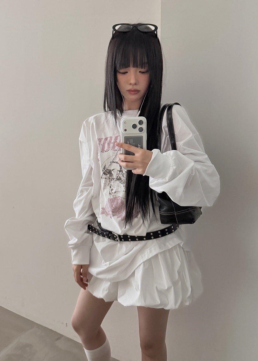 AMOOD東大門代購女士新款推薦人氣真品職業熱賣26春夏長袖T恤AMOOD長袖T恤