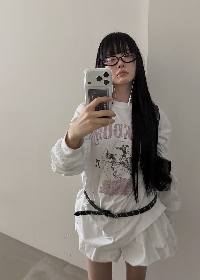 AMOOD東大門代購女士新款推薦人氣真品職業熱賣26春夏長袖T恤AMOOD長袖T恤