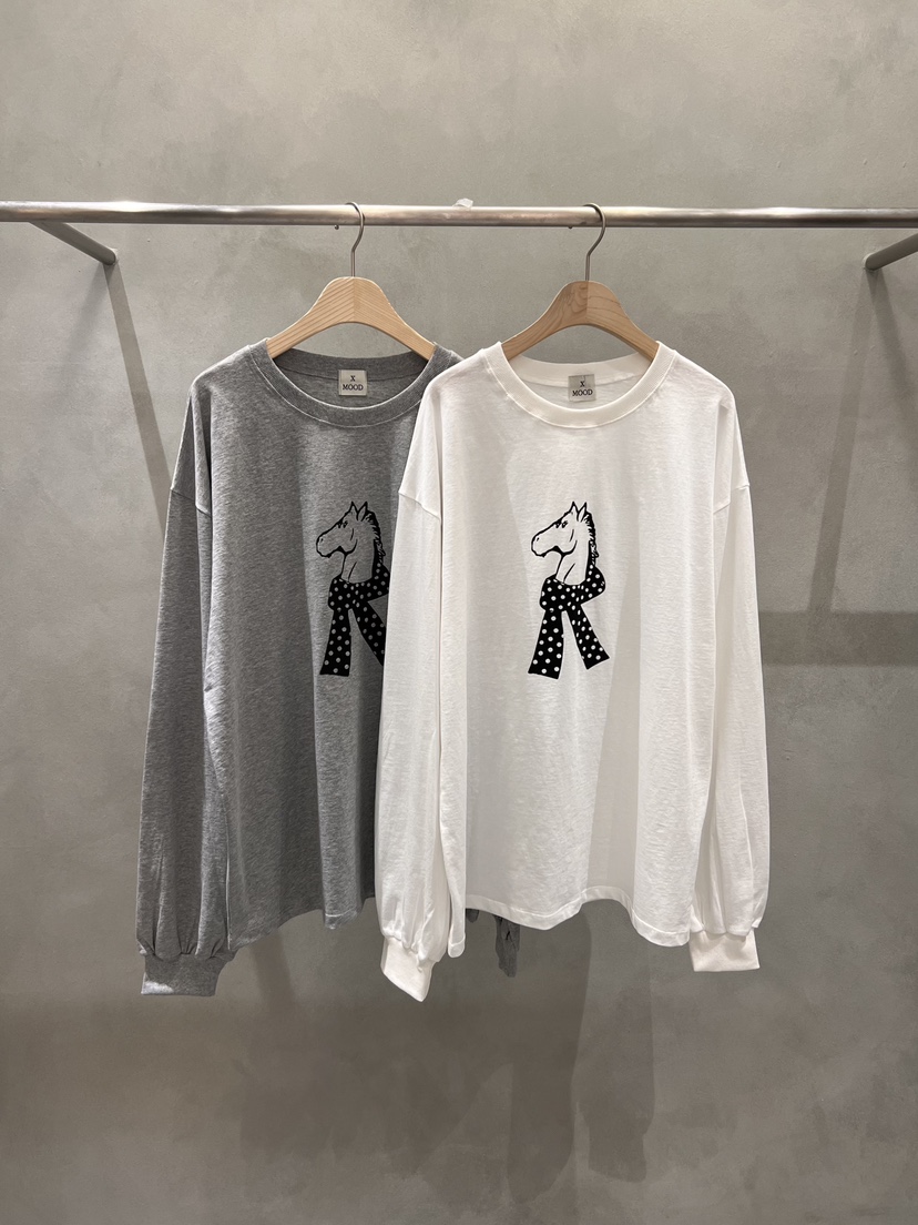 X-MOOD東大門直郵女士新品26春夏時尚人氣休閑職業長袖T恤X-MOOD長袖T恤