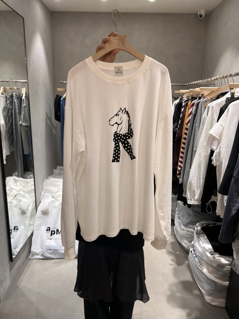 X-MOOD東大門直郵女士新品26春夏時尚人氣休閑職業長袖T恤X-MOOD長袖T恤圖色1