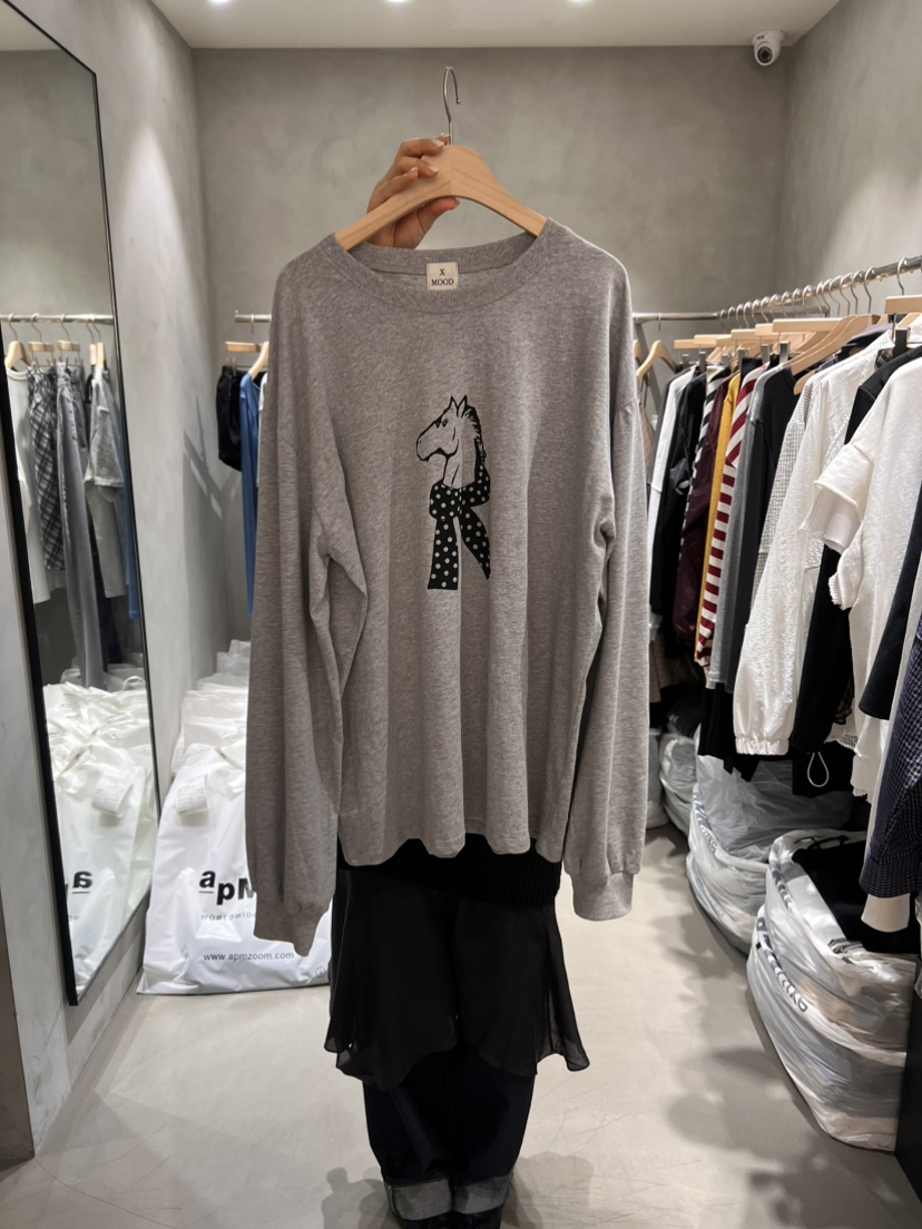 X-MOOD東大門直郵女士新品26春夏時尚人氣休閑職業長袖T恤X-MOOD長袖T恤圖色2