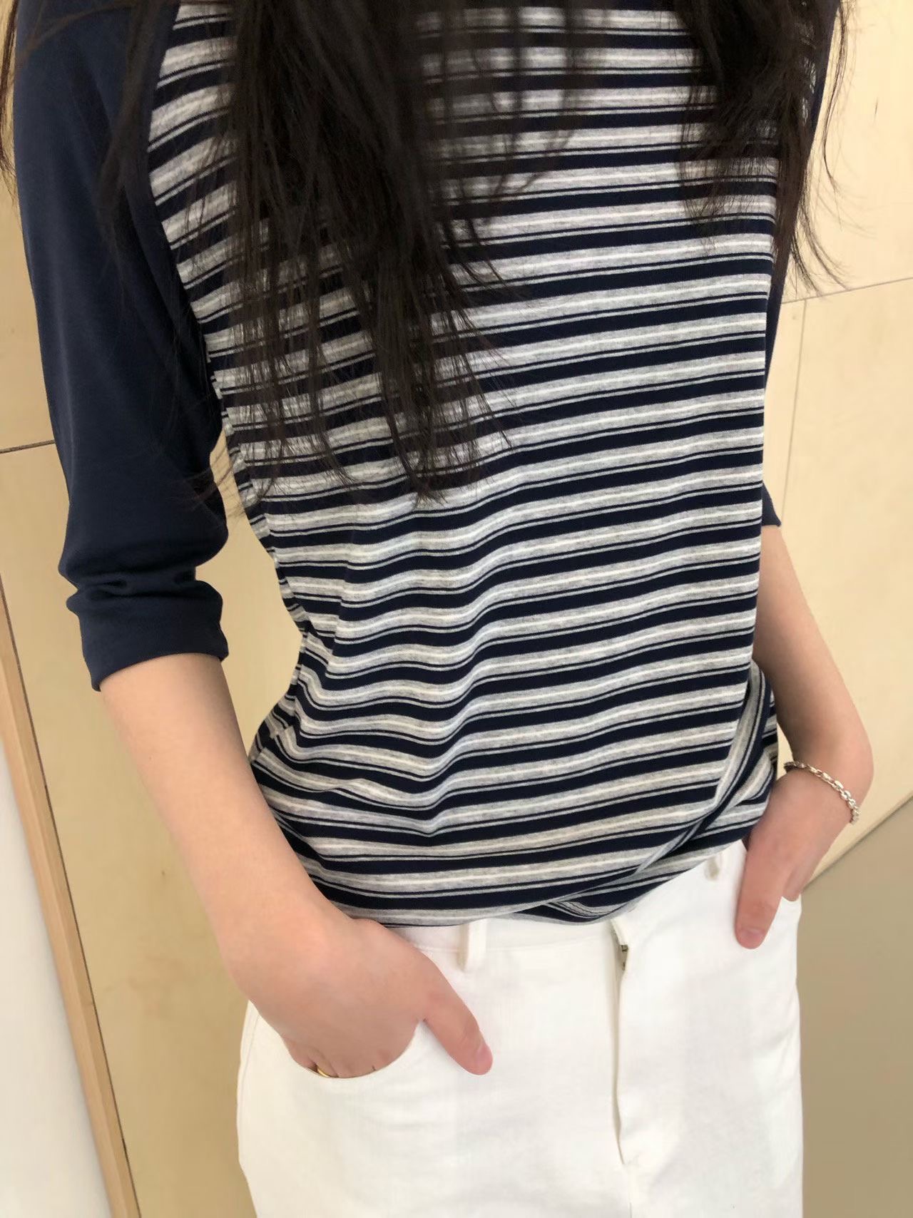 WEATHER東大門代購女裝新款休閑26春夏真品職業時尚長袖T恤GOBSLMURI-ot長袖T恤