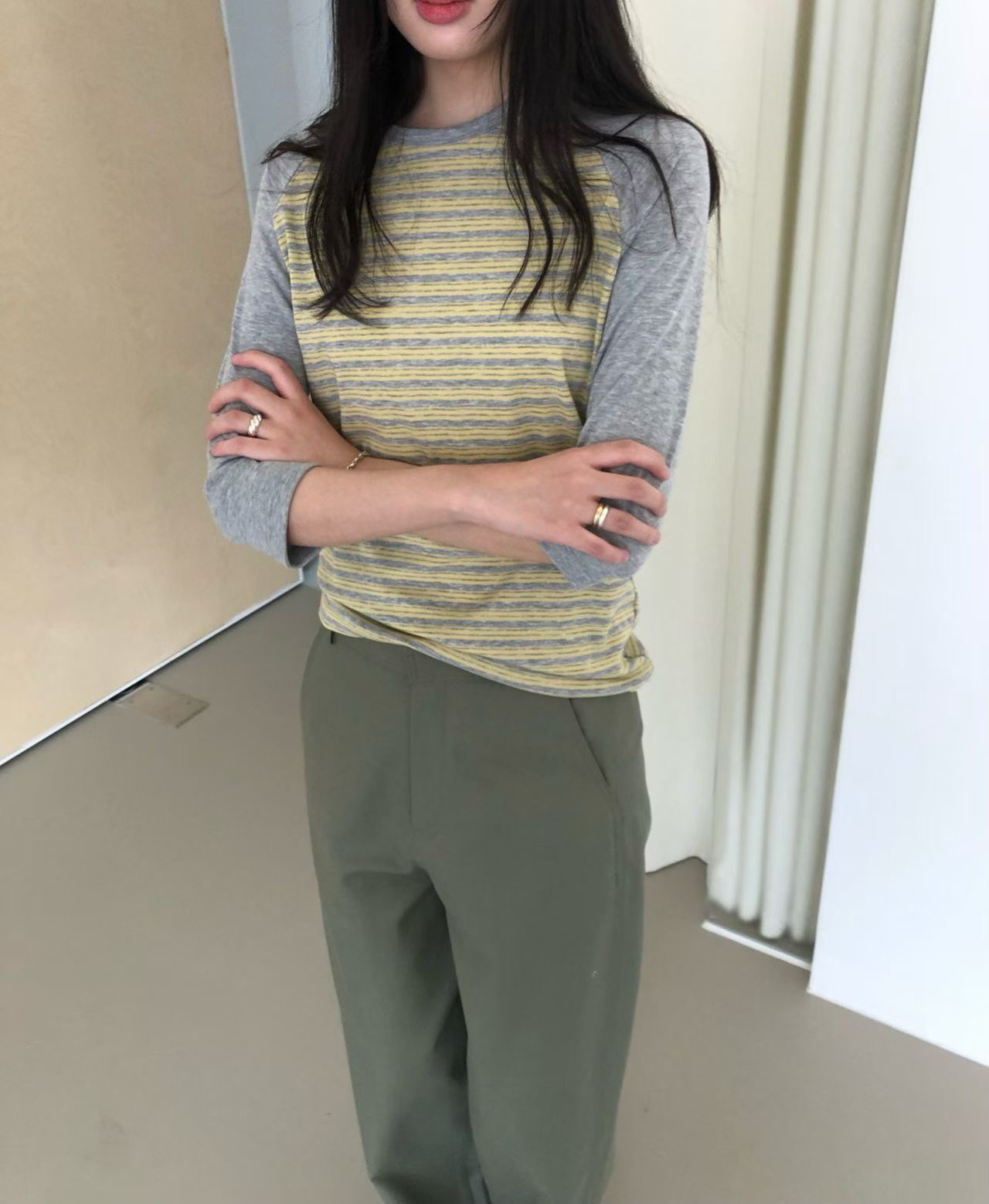 WEATHER東大門代購女裝新款休閑26春夏真品職業時尚長袖T恤GOBSLMURI-ot長袖T恤