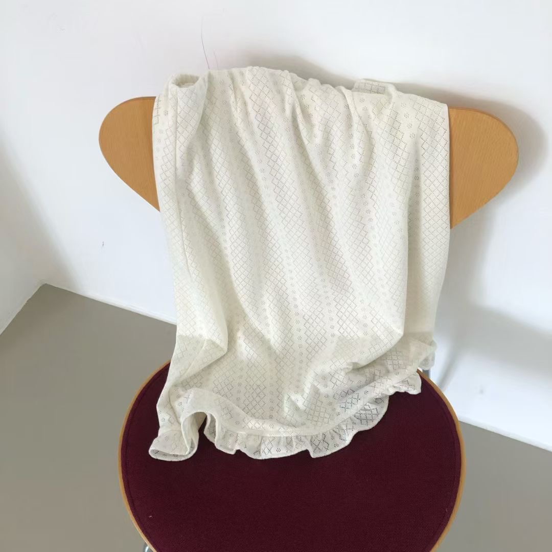 WEATHER東大門直郵女士新品時尚真品半身裙中短裙荷葉邊鏤空GOBSLMURI-ot半身裙/中短裙