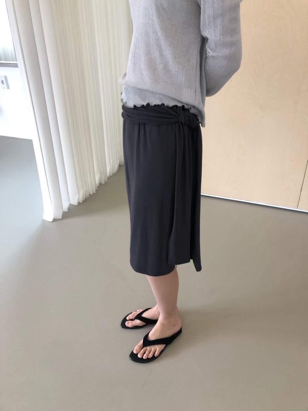 WEATHER韓國直郵女裝新品休閑推薦26春夏半身裙中短裙系帶GOBSLMURI-ot半身裙/中短裙