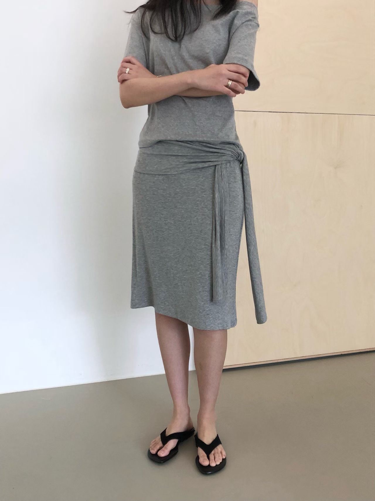 WEATHER韓國直郵女裝新品休閑推薦26春夏半身裙中短裙系帶GOBSLMURI-ot半身裙/中短裙圖色1