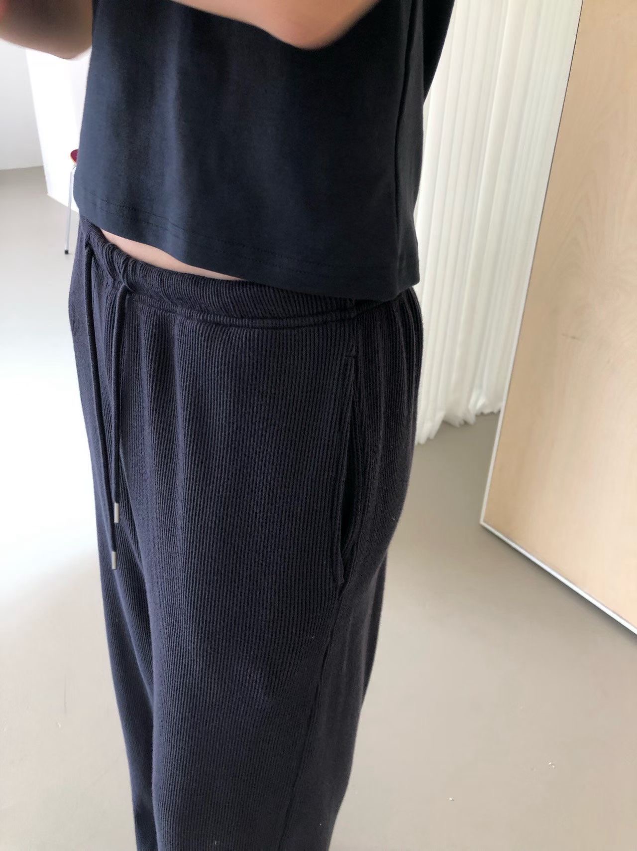 WEATHER東大門直郵女士新品推薦人氣時尚職業休閑褲華夫格GOBSLMURI-ot休閑褲