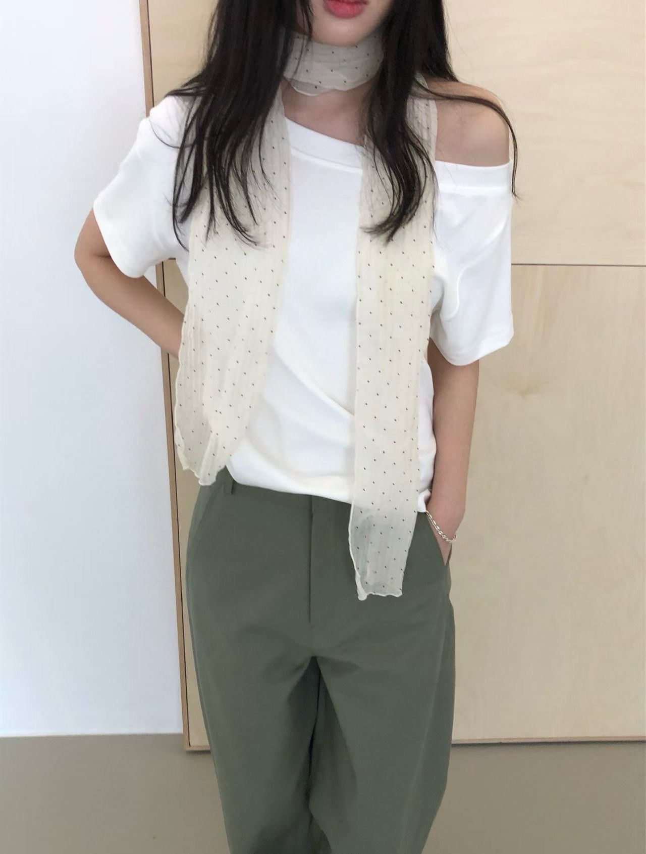 WEATHER韓國直郵女士新款時尚人氣26春夏圍巾披肩褶皺圍巾GOBSLMURI-ot圍巾/披肩