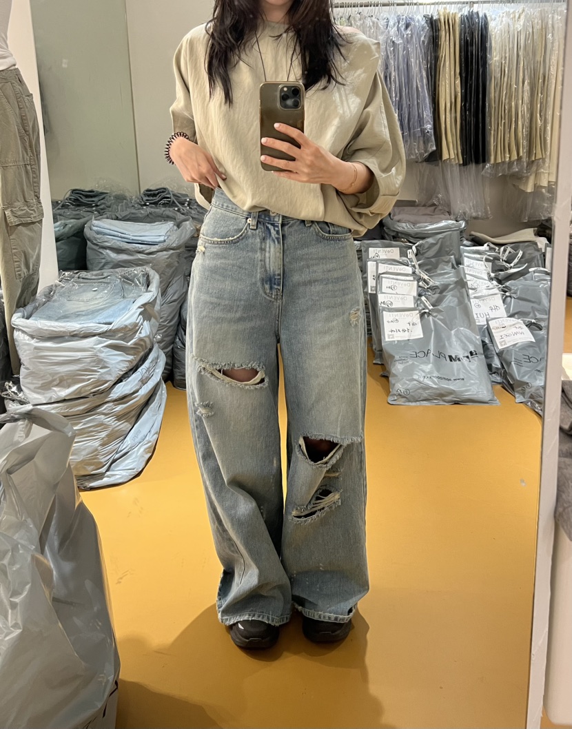 DE VENTI東大門直郵女裝新款26春夏休閑時尚人氣牛仔褲復古DE VENTI牛仔褲