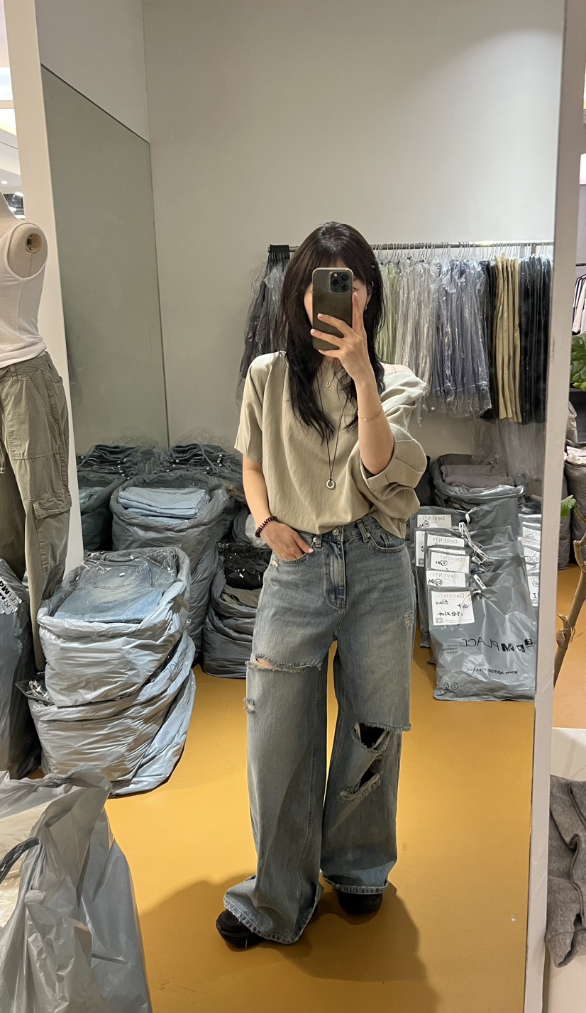 DE VENTI東大門直郵女裝新款26春夏休閑時尚人氣牛仔褲復古DE VENTI牛仔褲