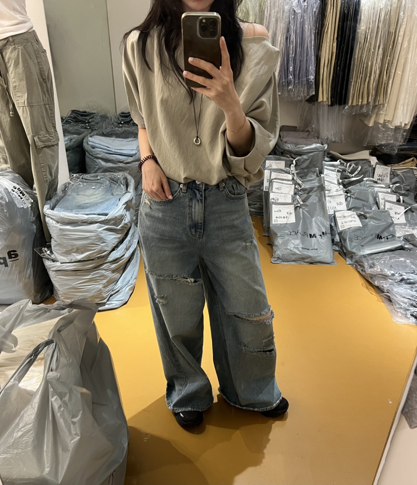 DE VENTI東大門直郵女裝新款26春夏休閑時尚人氣牛仔褲復古DE VENTI牛仔褲