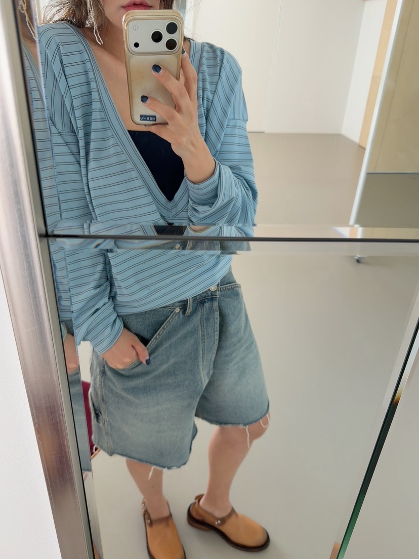 DE VENTI韓國代購女裝新款人氣休閑真品職業26春夏衛衣V領DE VENTI衛衣