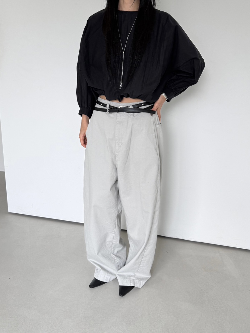 TAUPE韓國代購女裝新品推薦熱賣時尚人氣26春夏休閑褲寬松TAUPE休閑褲