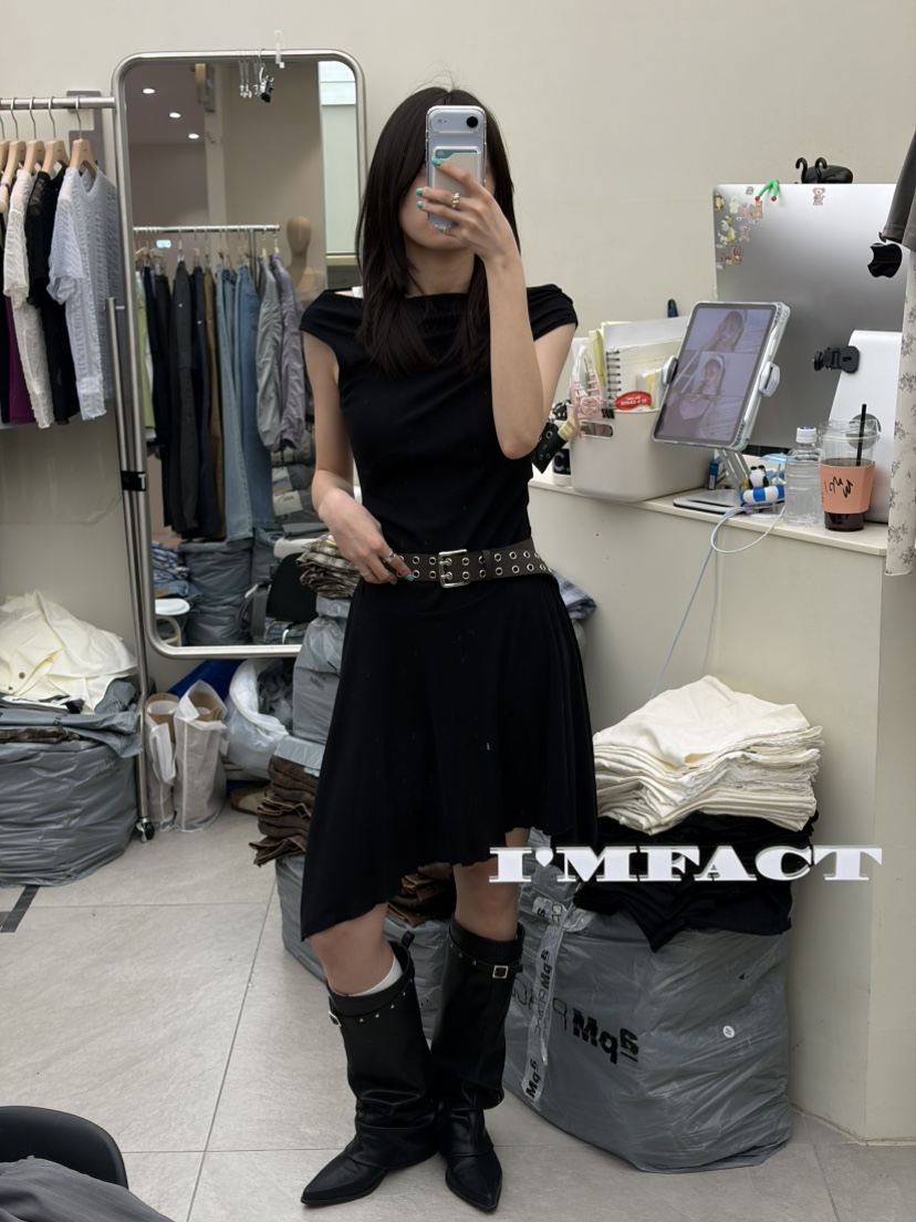 I MFACT韓國直郵女士新品職業熱賣人氣連衣裙不含內搭腰帶I MFACT連衣裙圖色2