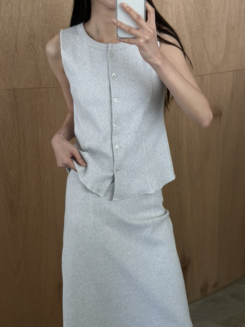 FOSET韓國代購女士新款真品26春夏熱賣時尚人氣休閑馬甲羅紋FOSET馬甲