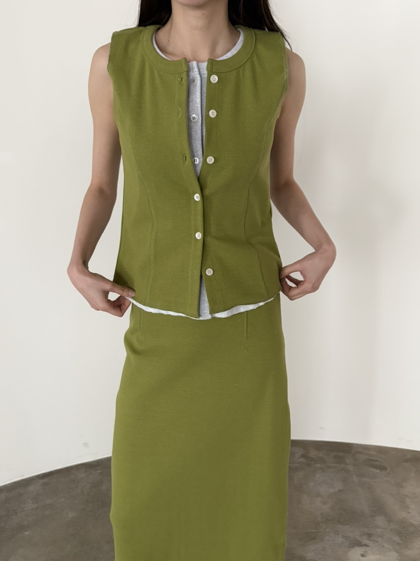 FOSET韓國代購女士新款真品26春夏熱賣時尚人氣休閑馬甲羅紋FOSET馬甲