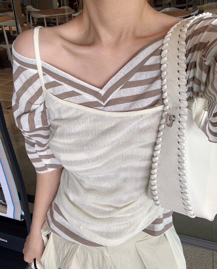 DENVER韓國代購女士新品熱賣休閑推薦職業26春夏T恤不含吊帶DENVERT恤圖色1