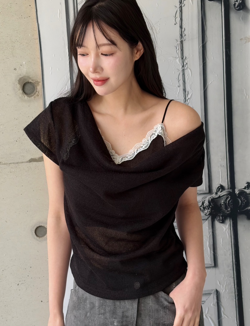 N BROWN韓國代購女裝新款熱賣推薦時尚26春夏人氣真品T恤N BROWNT恤