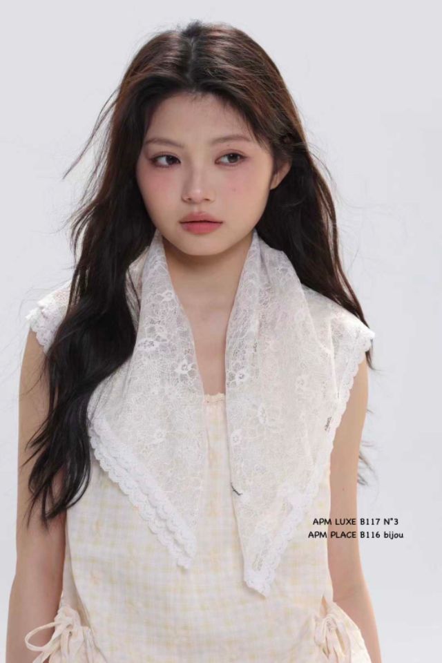 N3韓國直郵女裝新款職業時尚26春夏休閑人氣圍巾披肩蕾絲N3圍巾/披肩