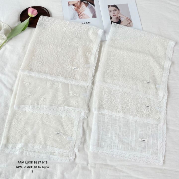 N3韓國直郵女裝新款職業時尚26春夏休閑人氣圍巾披肩蕾絲N3圍巾/披肩