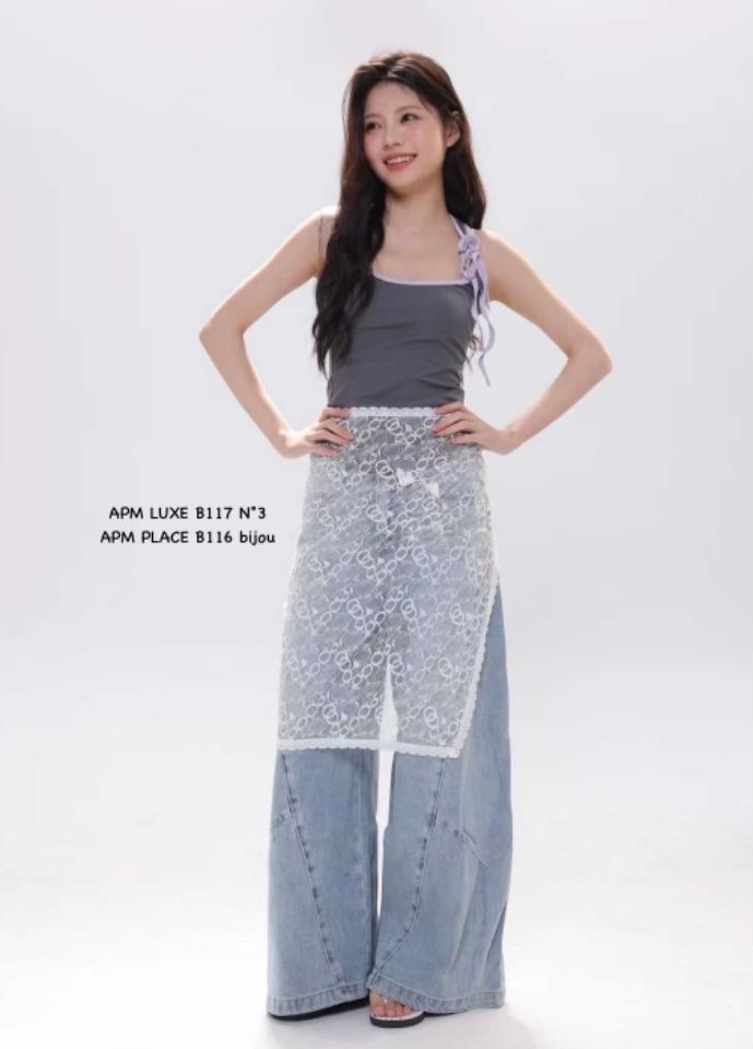 N3韓國直郵女裝新款職業時尚26春夏休閑人氣圍巾披肩蕾絲N3圍巾/披肩