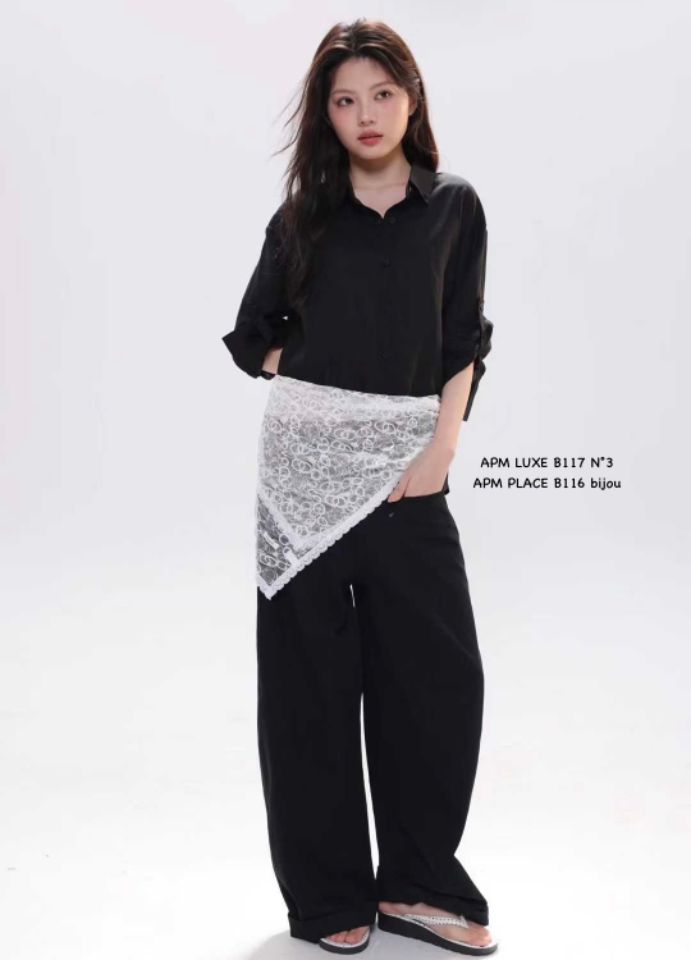 N3韓國直郵女裝新款職業時尚26春夏休閑人氣圍巾披肩蕾絲N3圍巾/披肩