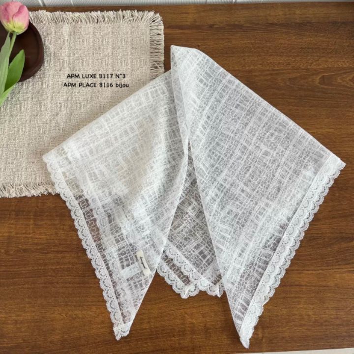 N3韓國直郵女裝新款職業時尚26春夏休閑人氣圍巾披肩蕾絲N3圍巾/披肩圖色1