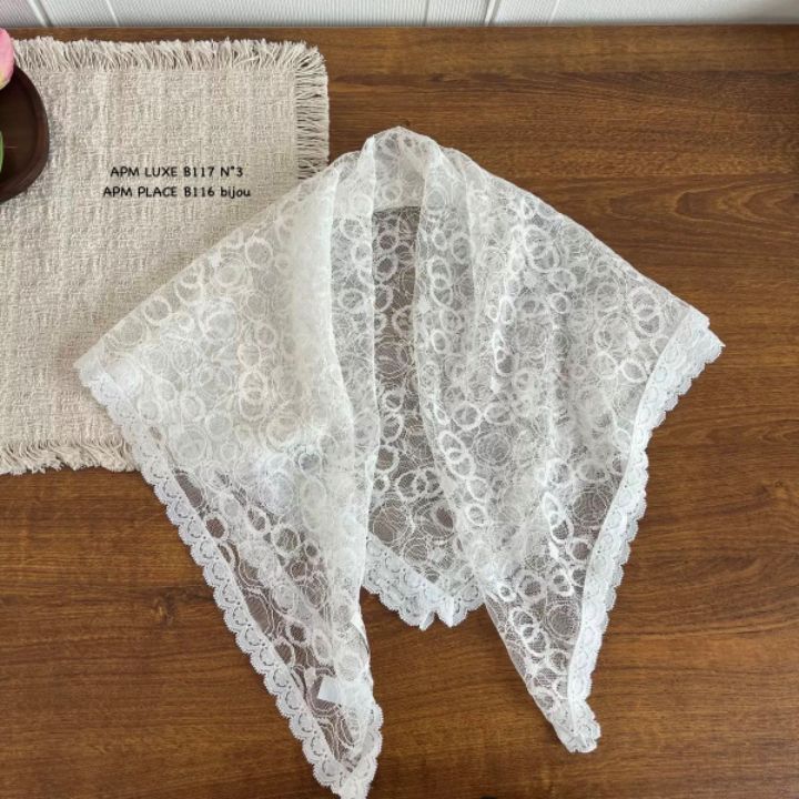 N3韓國直郵女裝新款職業時尚26春夏休閑人氣圍巾披肩蕾絲N3圍巾/披肩圖色5