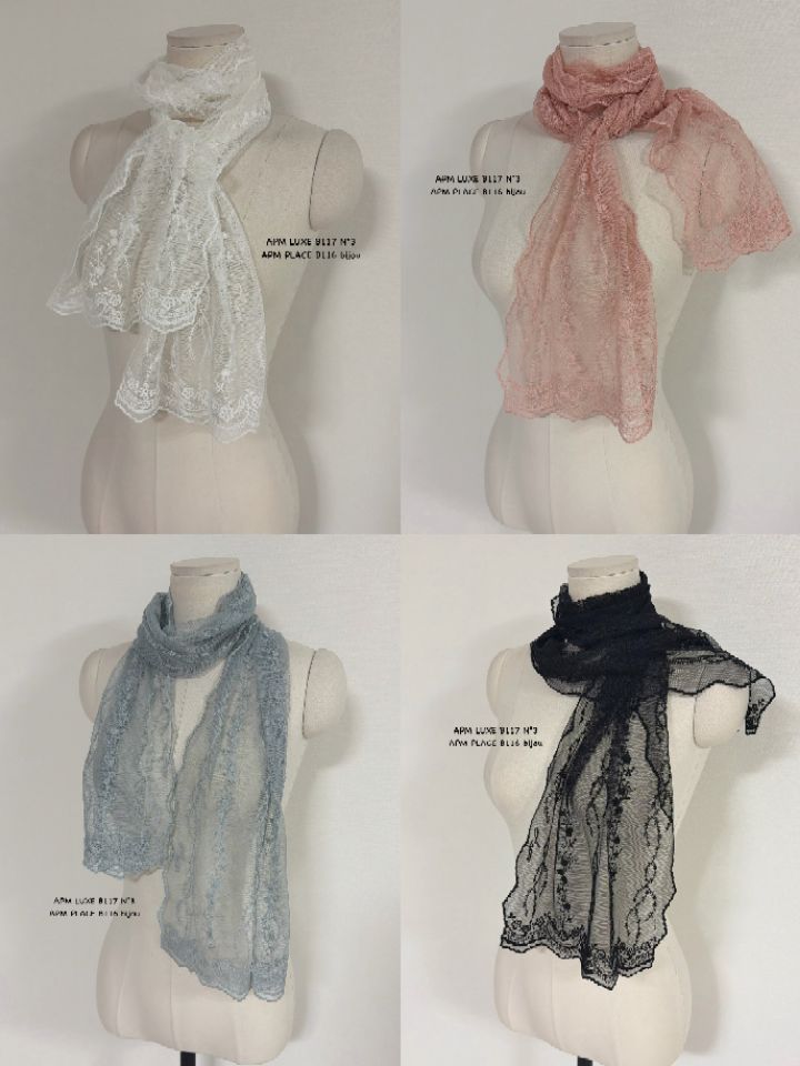 N3東大門實拍女士新品時尚推薦人氣休閑真品圍巾披肩蕾絲N3圍巾/披肩