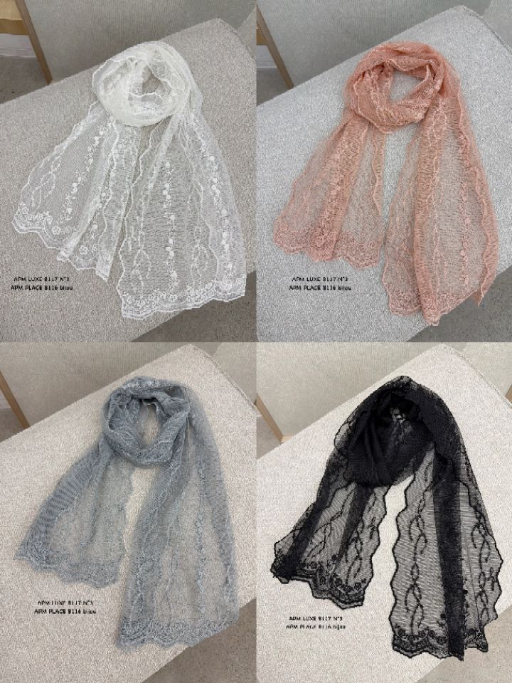 N3東大門實拍女士新品時尚推薦人氣休閑真品圍巾披肩蕾絲N3圍巾/披肩