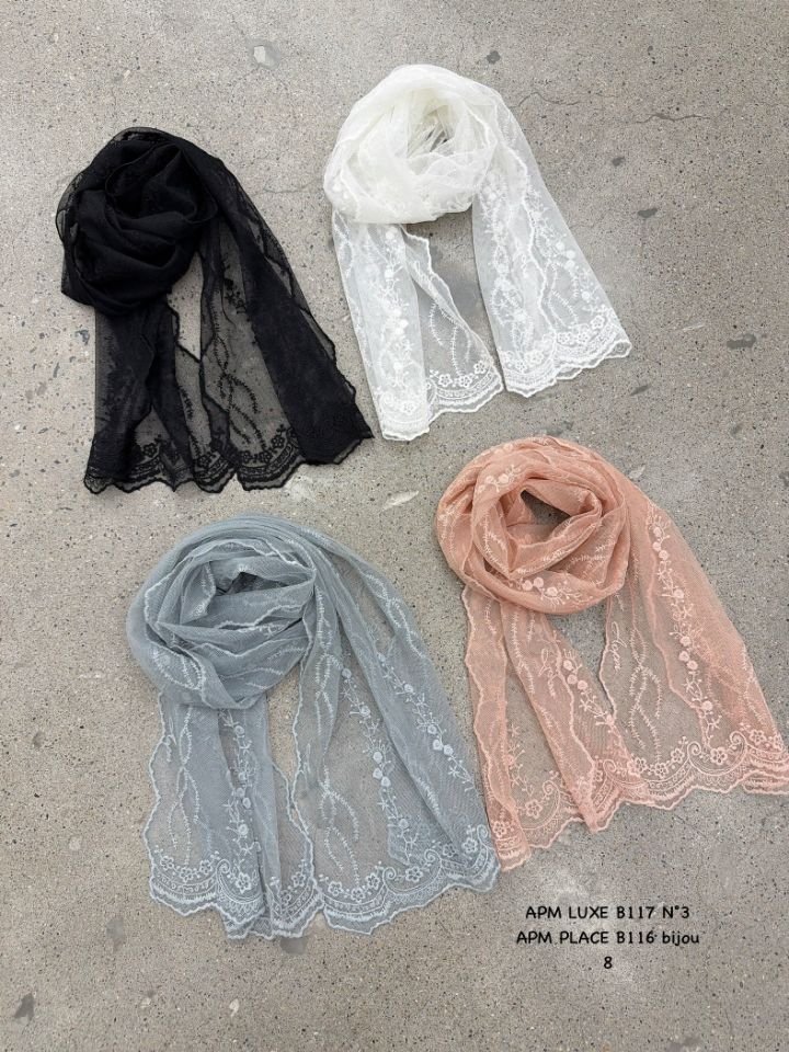 N3東大門實拍女士新品時尚推薦人氣休閑真品圍巾披肩蕾絲N3圍巾/披肩