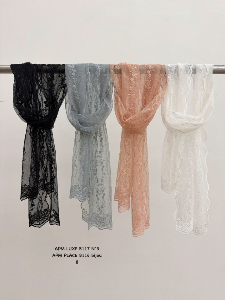 N3東大門實拍女士新品時尚推薦人氣休閑真品圍巾披肩蕾絲N3圍巾/披肩